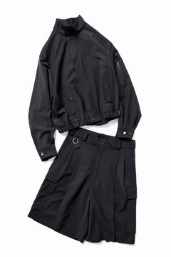 画像をギャラリービューアに読み込む, th products Wide Cargo Shorts / 2 way stretch w/p tropical (black)