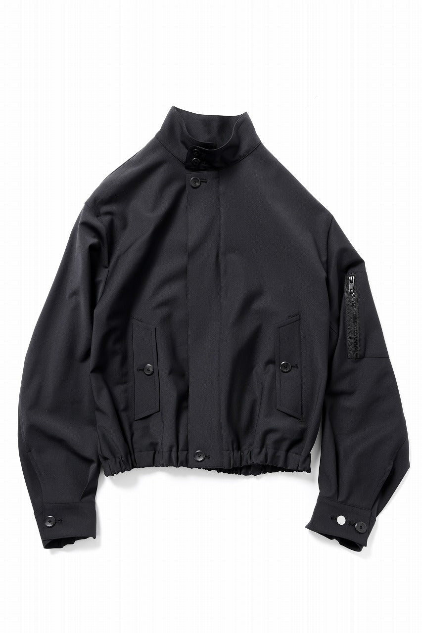 画像をギャラリービューアに読み込む, th products Harrington Jacket / 2 way stretch w/p tropical (black)