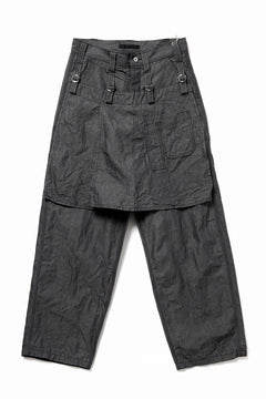 画像をギャラリービューアに読み込む, KLASICA &quot;ROCKWELL&quot; LOW CLOTCH APRON WORKER PANTS / 9.7oz COTTON x LINEN CHAMBRAY (GRAY DENIM)