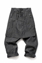 画像をギャラリービューアに読み込む, KLASICA &quot;ROCKWELL&quot; LOW CLOTCH APRON WORKER PANTS / 9.7oz COTTON x LINEN CHAMBRAY (GRAY DENIM)