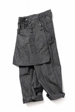 画像をギャラリービューアに読み込む, KLASICA &quot;ROCKWELL&quot; LOW CLOTCH APRON WORKER PANTS / 9.7oz COTTON x LINEN CHAMBRAY (GRAY DENIM)