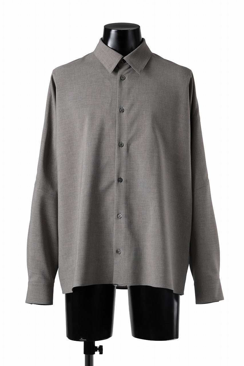 D-VEC QD LINEN LIKE PL L/S SHIRT (GREY)