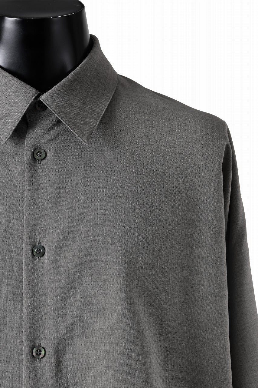 D-VEC QD LINEN LIKE PL L/S SHIRT (GREY)