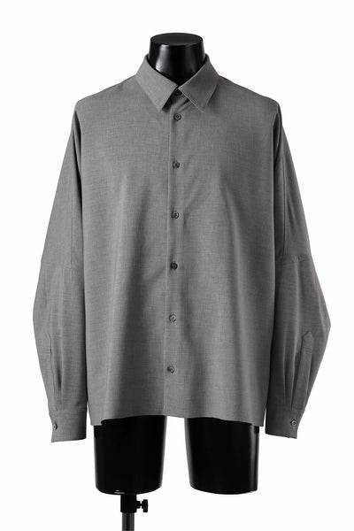 D-VEC QD LINEN LIKE PL L/S SHIRT (GREY)