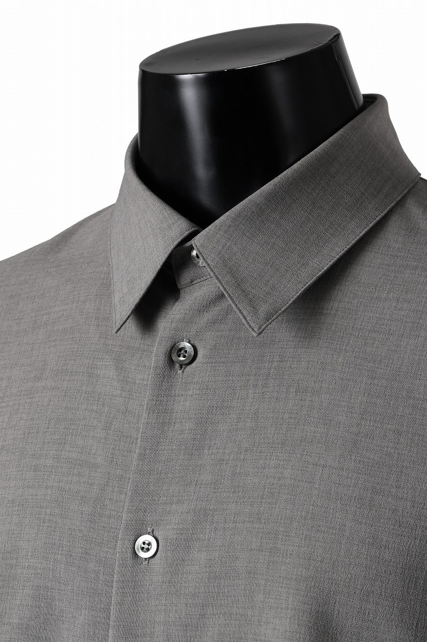 D-VEC QD LINEN LIKE PL L/S SHIRT (GREY)