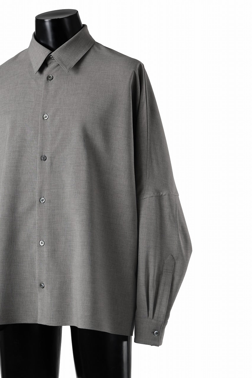 D-VEC QD LINEN LIKE PL L/S SHIRT (GREY)