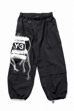 Y-3 Yohji Yamamoto SPORTS UNIFORM PATCH PANTS (BLACK)