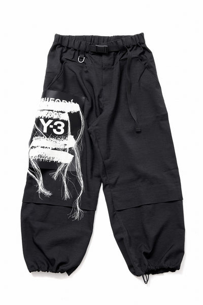 Y-3 Yohji Yamamoto SPORTS UNIFORM PATCH PANTS (BLACK)