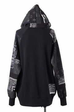 Load image into Gallery viewer, MASSIMO SABBADIN exclusive HOODY wt. BORO STYLE DETAIL (BLACK #A)