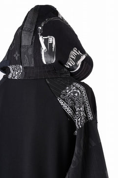 Load image into Gallery viewer, MASSIMO SABBADIN exclusive HOODY wt. BORO STYLE DETAIL (BLACK #A)