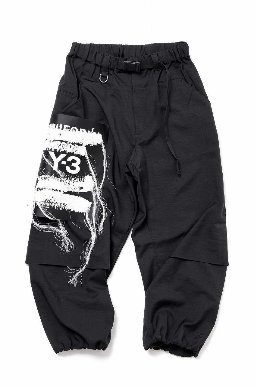 Y-3 Yohji Yamamoto SPORTS UNIFORM PATCH PANTS (BLACK)