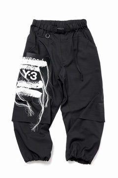 画像をギャラリービューアに読み込む, Y-3 Yohji Yamamoto SPORTS UNIFORM PATCH PANTS (BLACK)