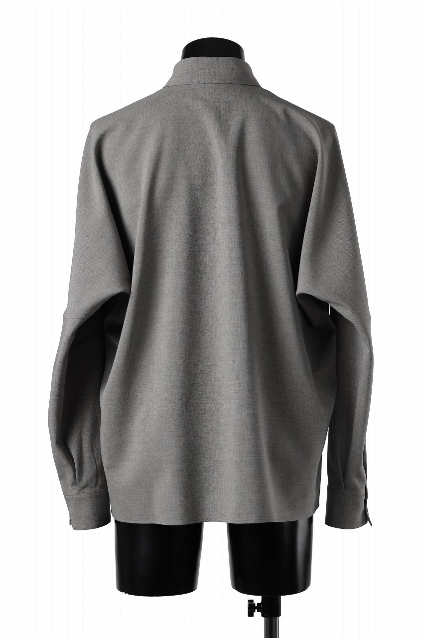 D-VEC QD LINEN LIKE PL L/S SHIRT (GREY)