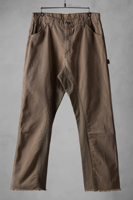 CHANGES x LOOM exclusive REMAKE REGULAR FIT CARPENTER PANTS / VINTAGE DUCK FABRIC (STONE WASHED) (BEIGE #C)