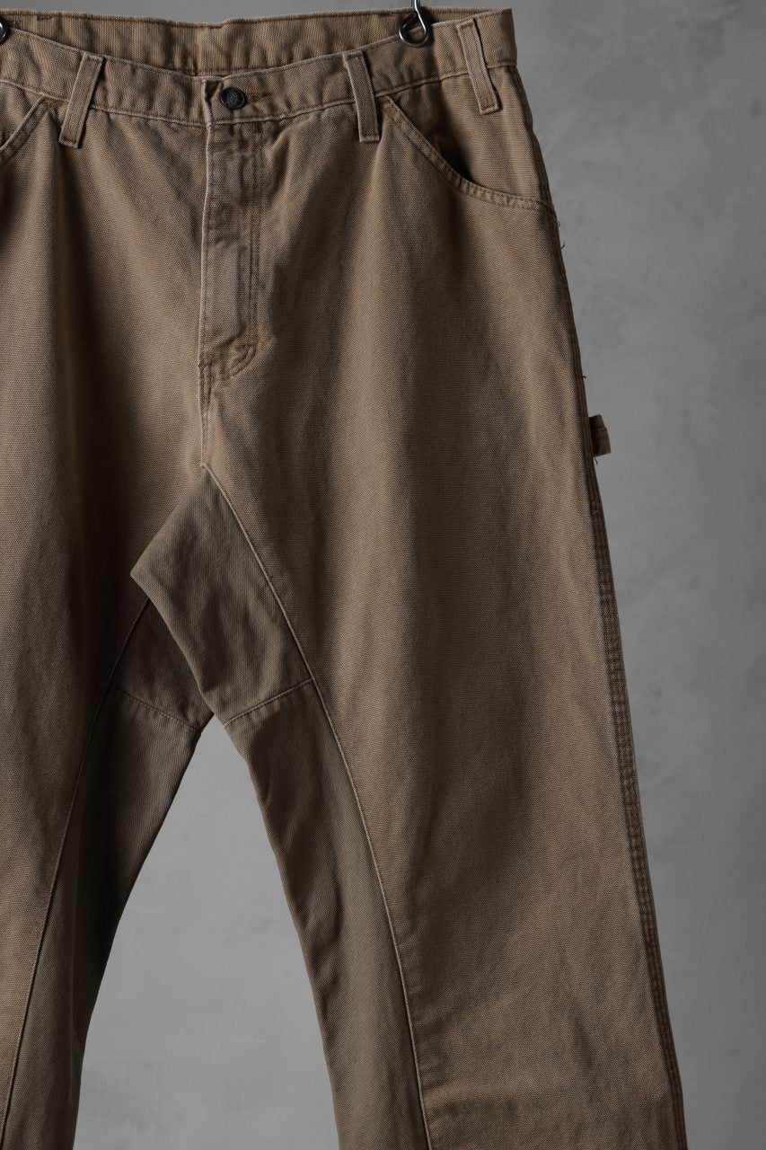 CHANGES x LOOM exclusive REMAKE REGULAR FIT CARPENTER PANTS / VINTAGE DUCK FABRIC (STONE WASHED) (BEIGE #C)