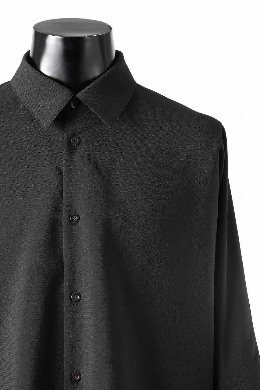 D-VEC QD LINEN LIKE PL L/S SHIRT (BLACK)