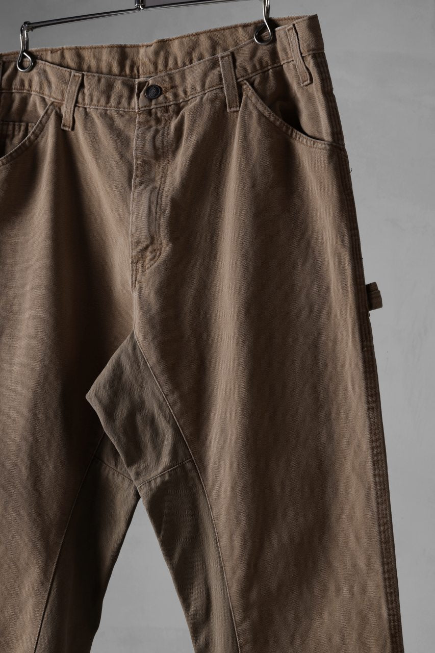 CHANGES x LOOM exclusive REMAKE REGULAR FIT CARPENTER PANTS / VINTAGE DUCK FABRIC (STONE WASHED) (BEIGE #C)