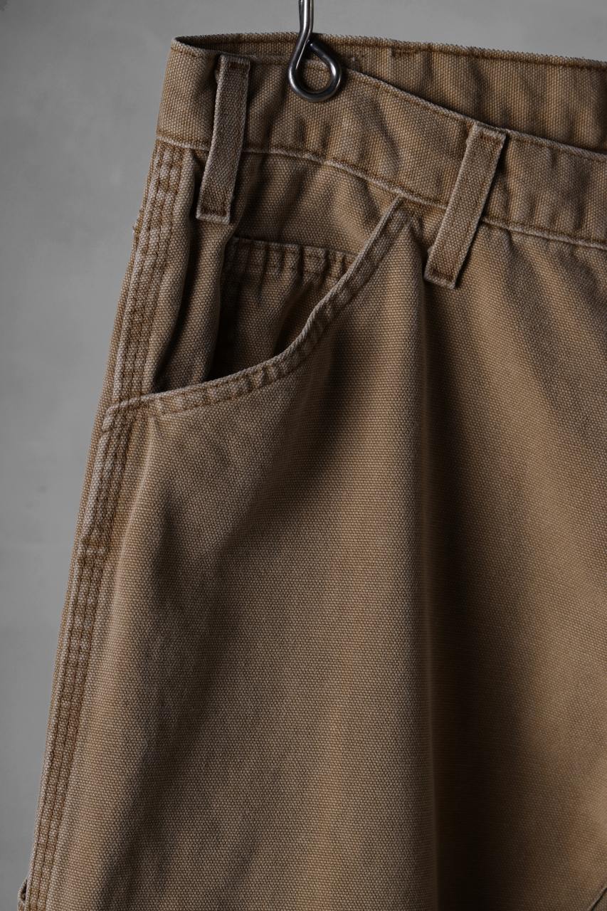 CHANGES x LOOM exclusive REMAKE REGULAR FIT CARPENTER PANTS / VINTAGE DUCK FABRIC (STONE WASHED) (BEIGE #C)