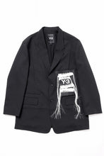 画像をギャラリービューアに読み込む, Y-3 Yohji Yamamoto SPORTS UNIFORM PATCH BLAZER (BLACK)