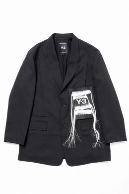 Y-3 Yohji Yamamoto SPORTS UNIFORM PATCH BLAZER (BLACK)