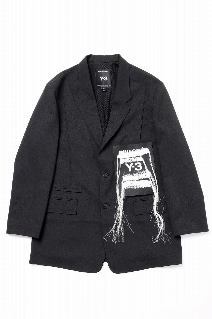 Y-3 Yohji Yamamoto SPORTS UNIFORM PATCH BLAZER (BLACK)