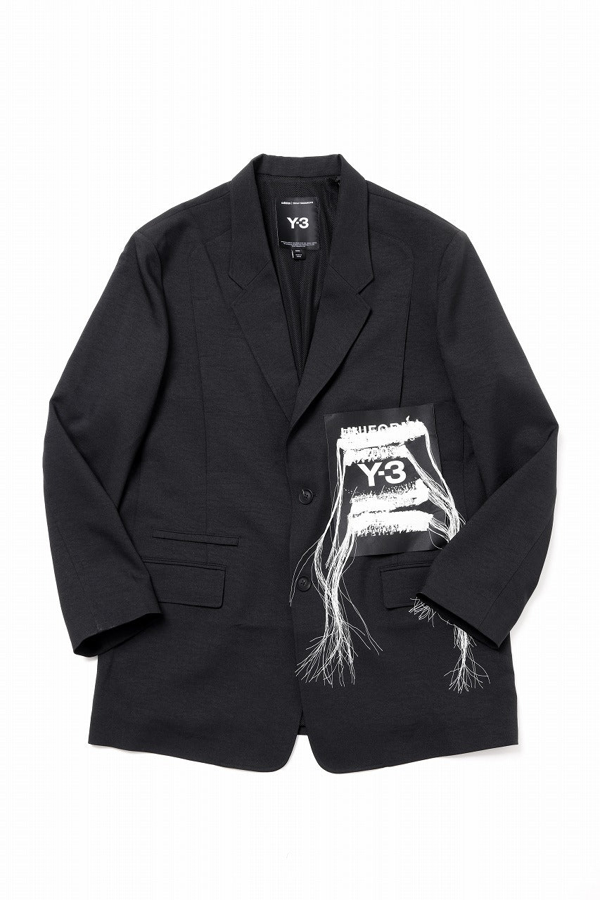 Y-3 Yohji Yamamoto SPORTS UNIFORM PATCH BLAZER (BLACK)