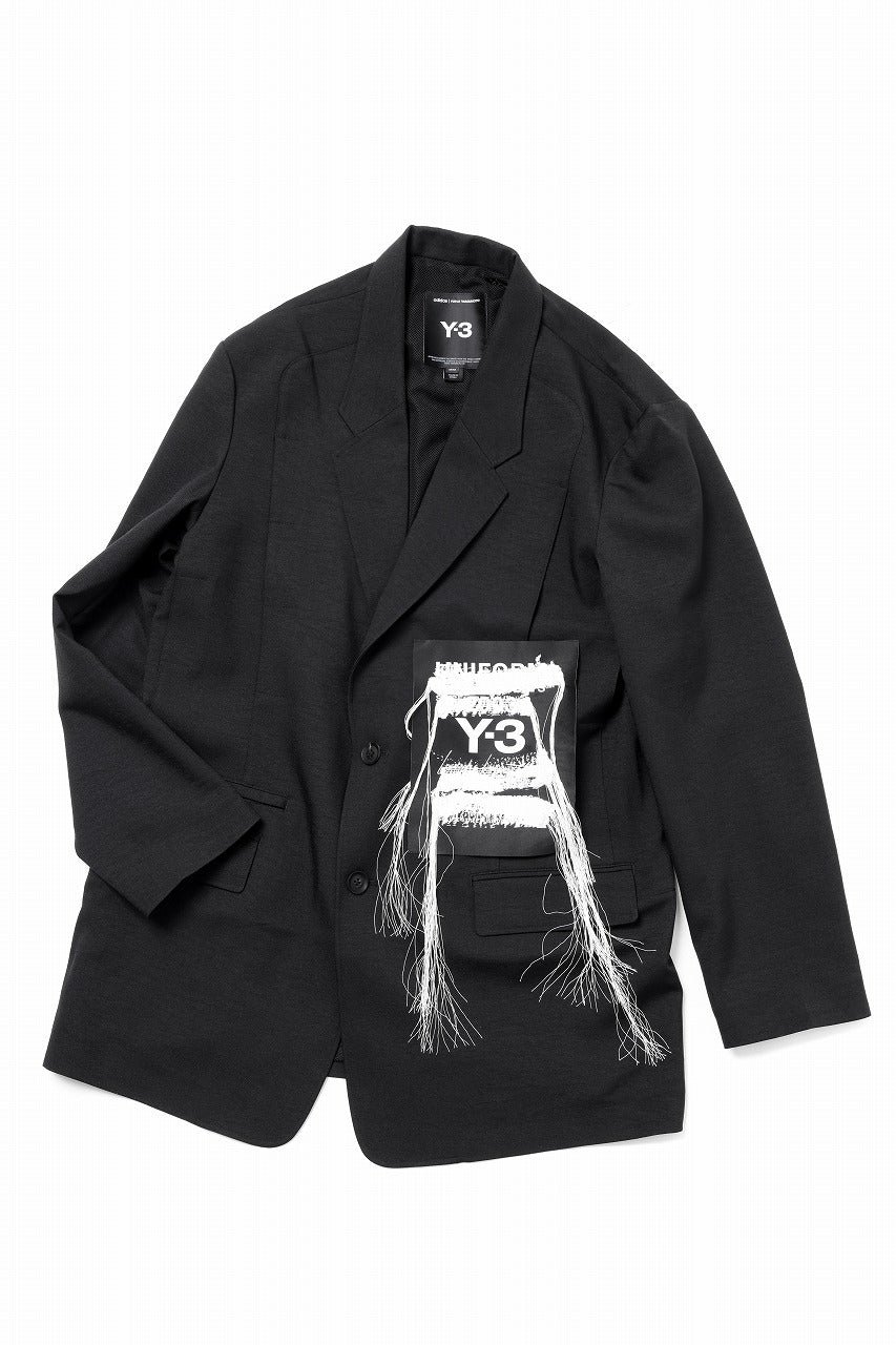 Y-3 Yohji Yamamoto SPORTS UNIFORM PATCH BLAZER (BLACK)