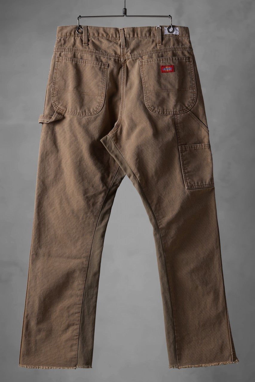 CHANGES x LOOM exclusive REMAKE REGULAR FIT CARPENTER PANTS / VINTAGE DUCK FABRIC (STONE WASHED) (BEIGE #C)