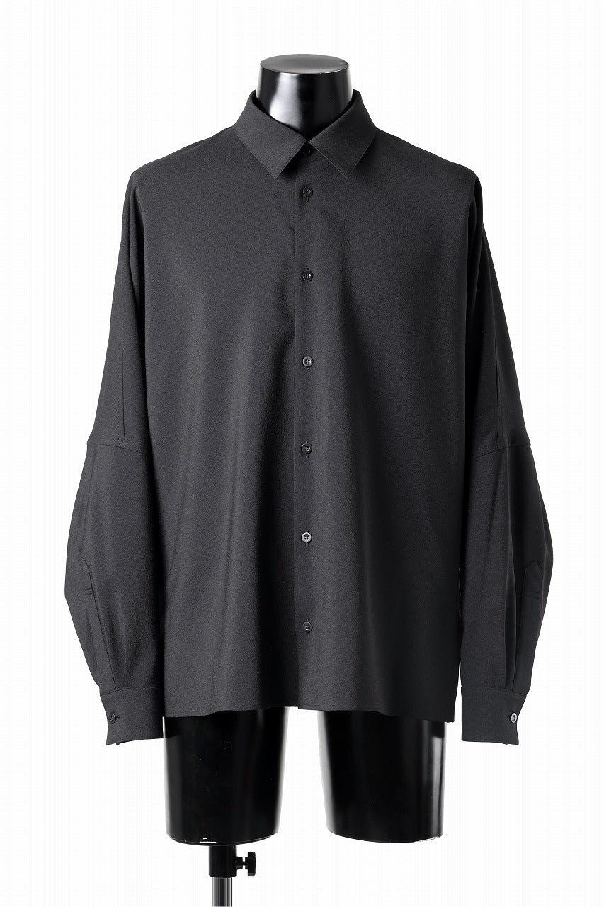 画像をギャラリービューアに読み込む, D-VEC QD LINEN LIKE PL L/S SHIRT (BLACK)