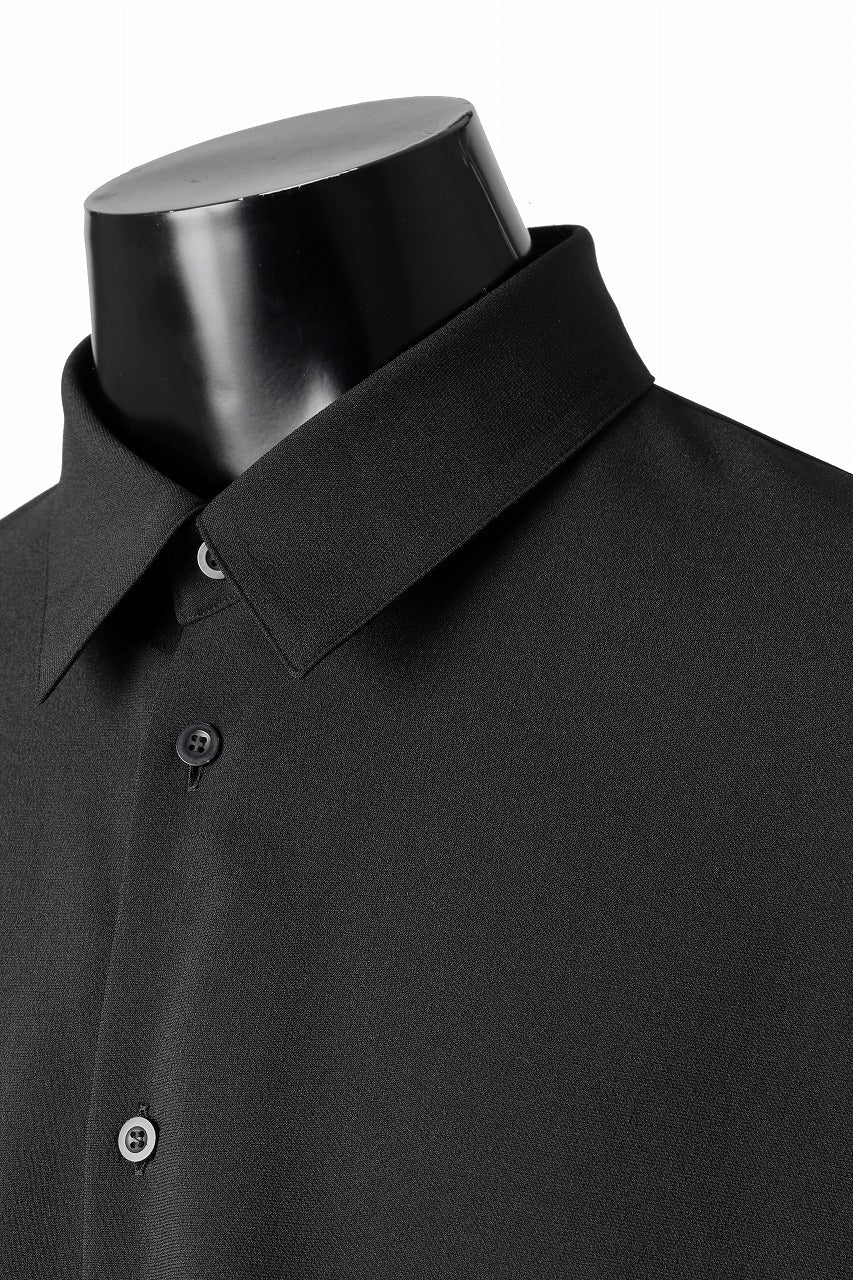 D-VEC QD LINEN LIKE PL L/S SHIRT (BLACK)