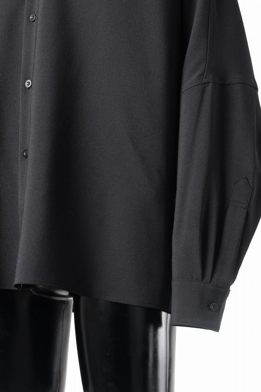 D-VEC QD LINEN LIKE PL L/S SHIRT (BLACK)