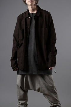 画像をギャラリービューアに読み込む, m.a+ zipped tall collar shirt jacket / H252DZ/CCE (BLACK)