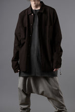 画像をギャラリービューアに読み込む, m.a+ zipped tall collar shirt jacket / H252DZ/CCE (BLACK)