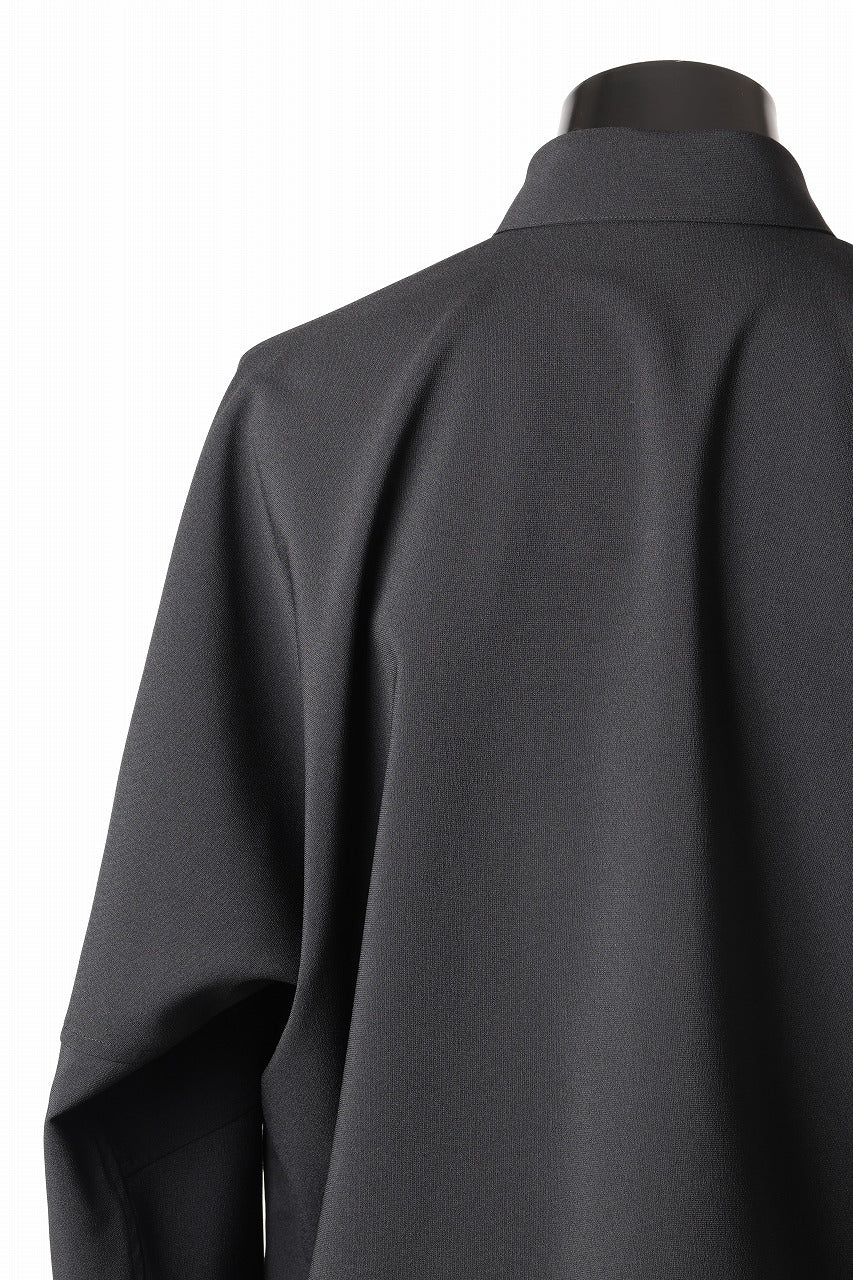 D-VEC QD LINEN LIKE PL L/S SHIRT (BLACK)