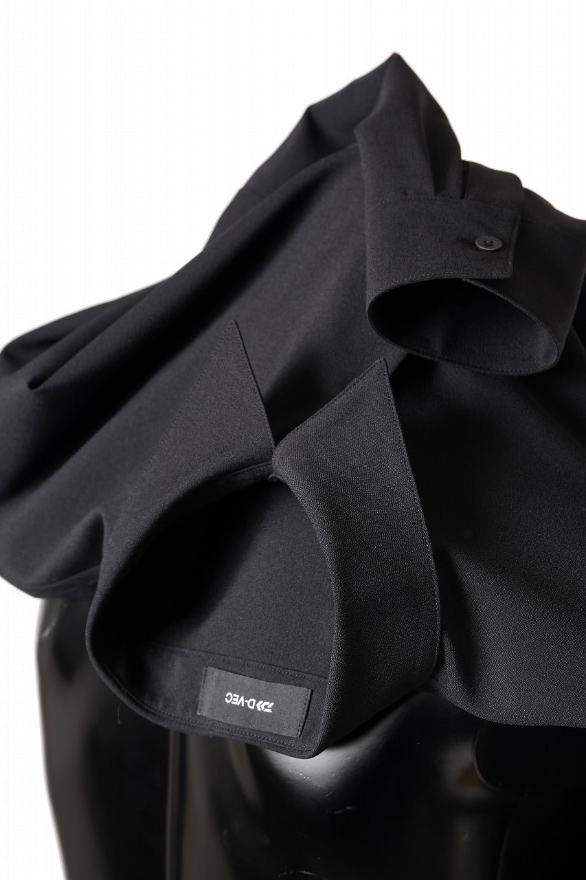 D-VEC QD LINEN LIKE PL L/S SHIRT (BLACK)