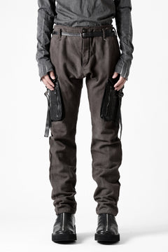 画像をギャラリービューアに読み込む, incarnation SLIM ARMY PANTS MP-3 / DYEING CANVAS+HORSE LEATHER (BROWN GRAY)