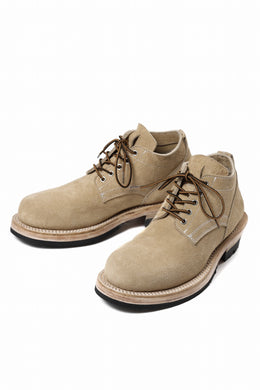 Portaille x LOOM exclusive DOUBLE STITCHED WELT WORKING DERBY / BOX CALF SUEDE (SAND BEIGE)