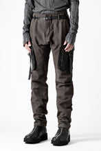 画像をギャラリービューアに読み込む, incarnation SLIM ARMY PANTS MP-3 / DYEING CANVAS+HORSE LEATHER (BROWN GRAY)