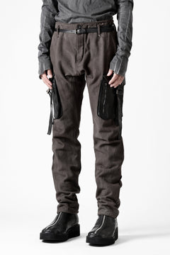 画像をギャラリービューアに読み込む, incarnation SLIM ARMY PANTS MP-3 / DYEING CANVAS+HORSE LEATHER (BROWN GRAY)