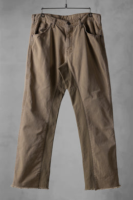 CHANGES x LOOM exclusive REMAKE REGULAR FIT CARPENTER PANTS / VINTAGE DUCK FABRIC (STONE WASHED) (BEIGE #E)