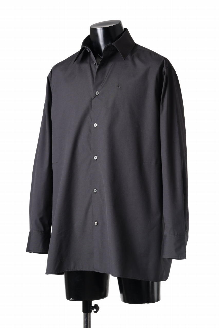 TARO HORIUCHI / th products "ROMAN" Midsize Shirt / esteneige broad cloth (black)