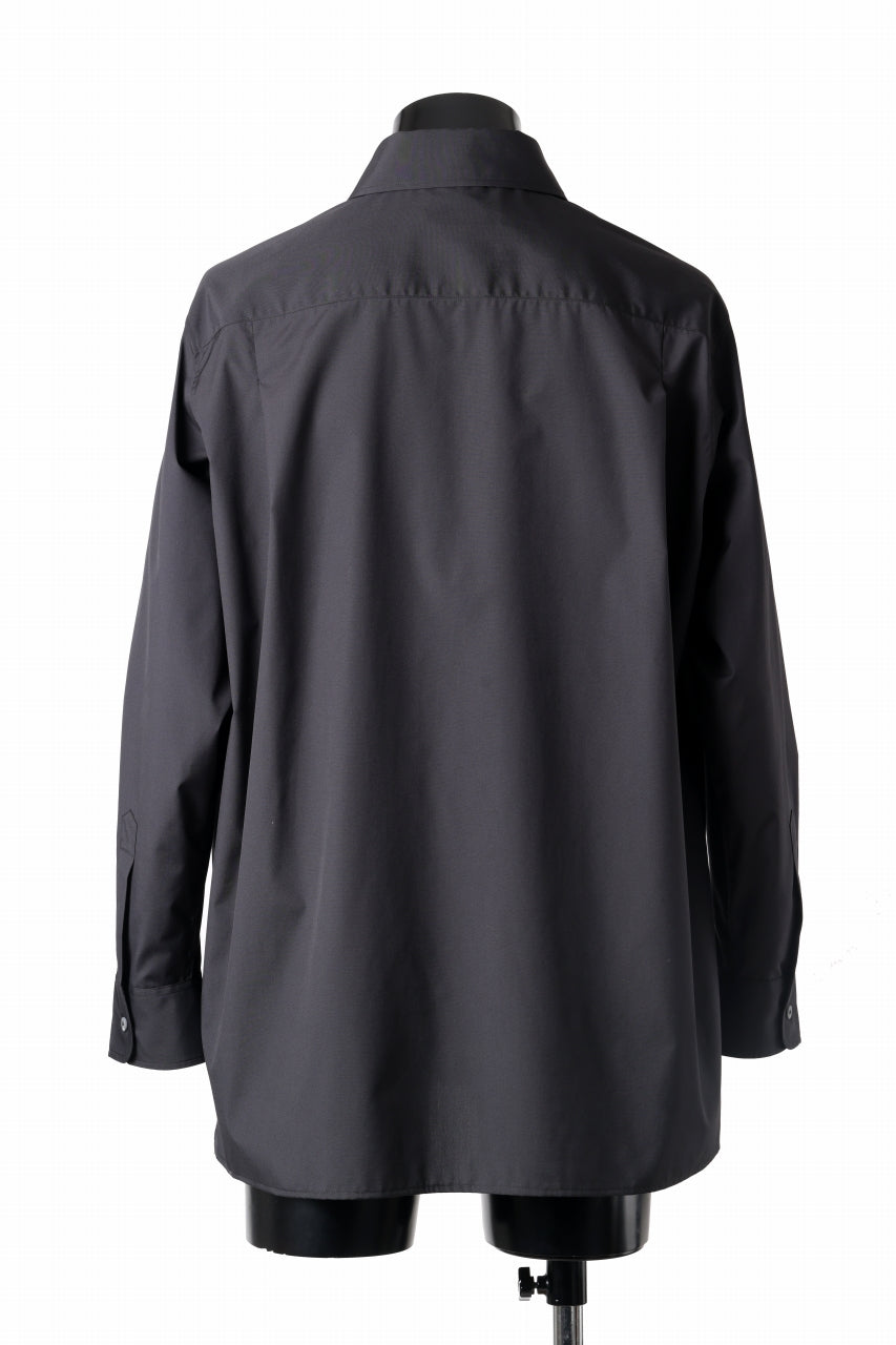 TARO HORIUCHI / th products "ROMAN" Midsize Shirt / esteneige broad cloth (black)