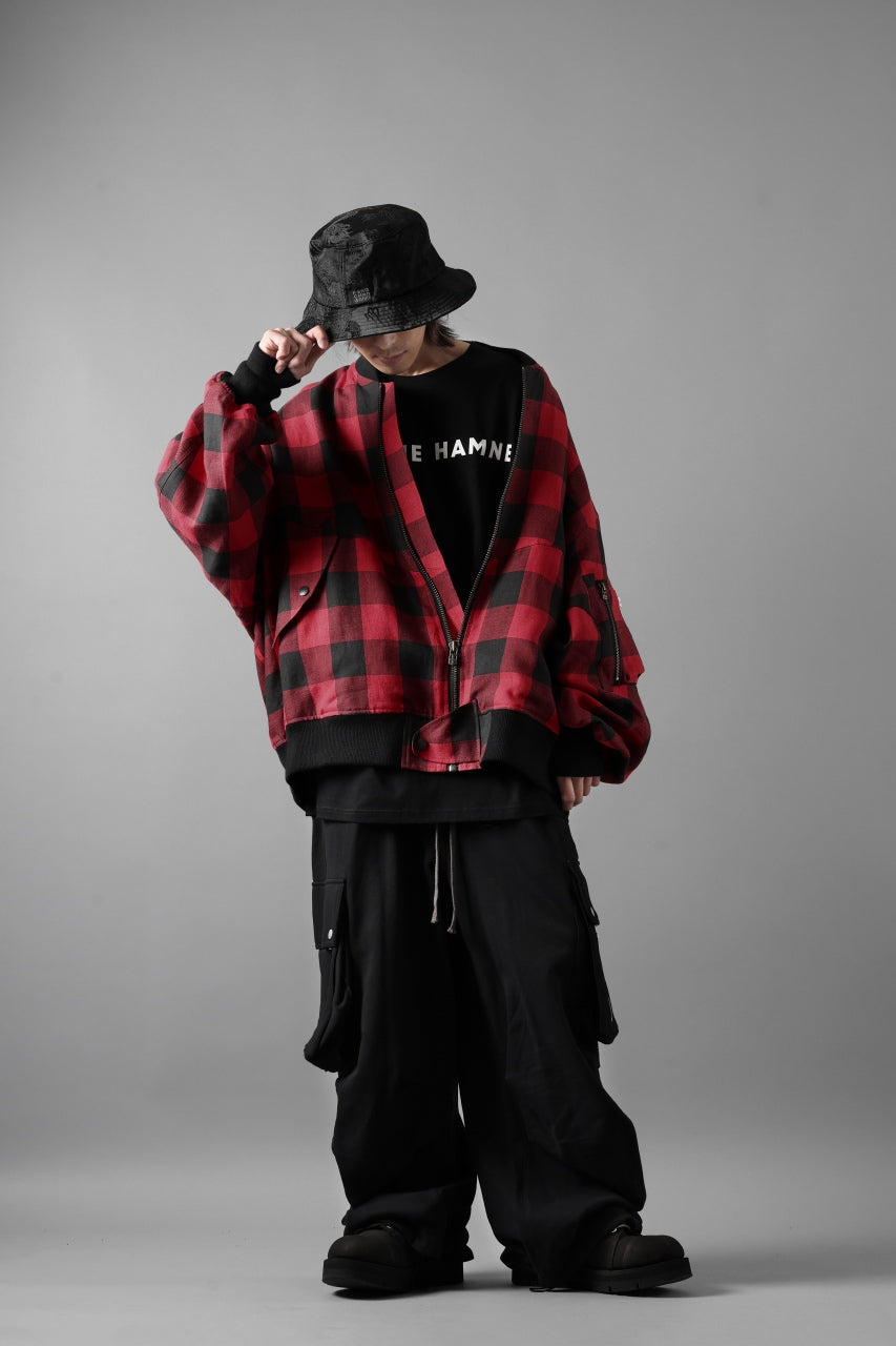 A.F ARTEFACT EXTREME WIDE CARGO PANTS / COTTON-TERRY (BLACK)