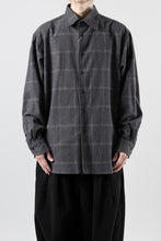 画像をギャラリービューアに読み込む, CAPERTICA 4 TUCK SHIRT / DARK MELANGE CHECK FLANNEL (CHARCOAL)