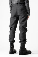 画像をギャラリービューアに読み込む, incarnation CARVED LEG SAROUEL TROUSERS JBP-2 / MICROSCOPIC CHECK WOOL (BLACK)