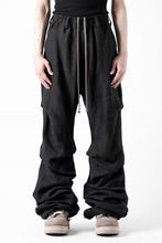 画像をギャラリービューアに読み込む, A.F ARTEFACT TUCK VOLUME BAGGY PANTS / ORGANIC LINEN (BLACK)