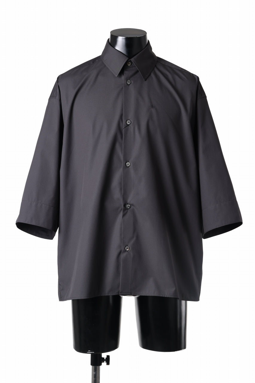 TARO HORIUCHI / th products "EDWARD" Big Sleeve S/S Shirt / esteneige broad cloth (black)