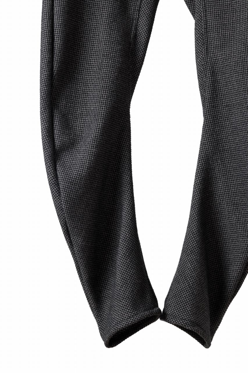 incarnation CARVED LEG SAROUEL TROUSERS JBP-2 / MICROSCOPIC CHECK WOOL (BLACK)