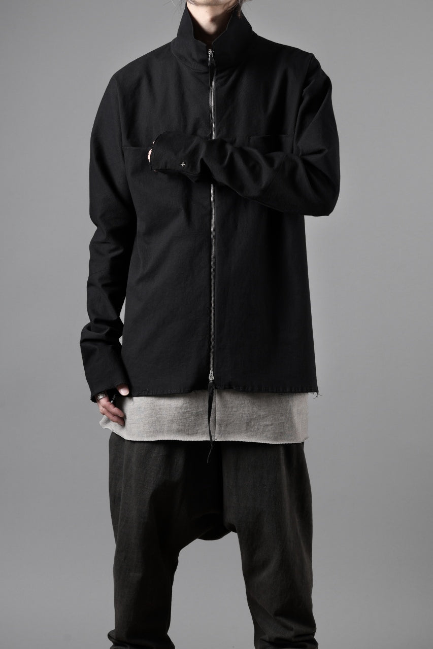 m.a+ zipped tall collar shirt jacket / H252DZ/CCE (BLACK)