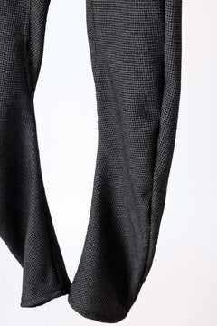 画像をギャラリービューアに読み込む, incarnation CARVED LEG SAROUEL TROUSERS JBP-2 / MICROSCOPIC CHECK WOOL (BLACK)